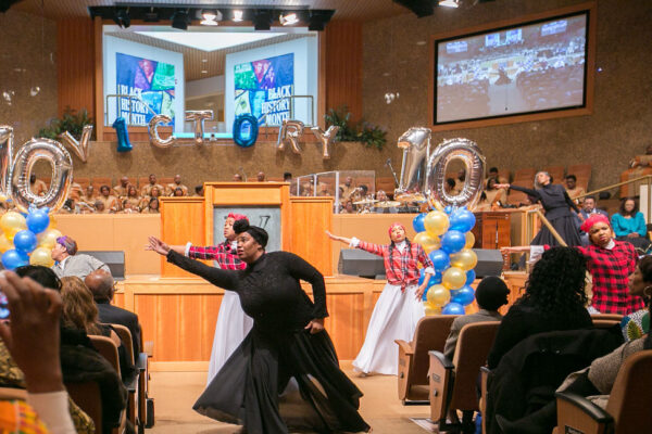 Instruments of Praise Black History Month Dancers at 10 Year Anniv Service